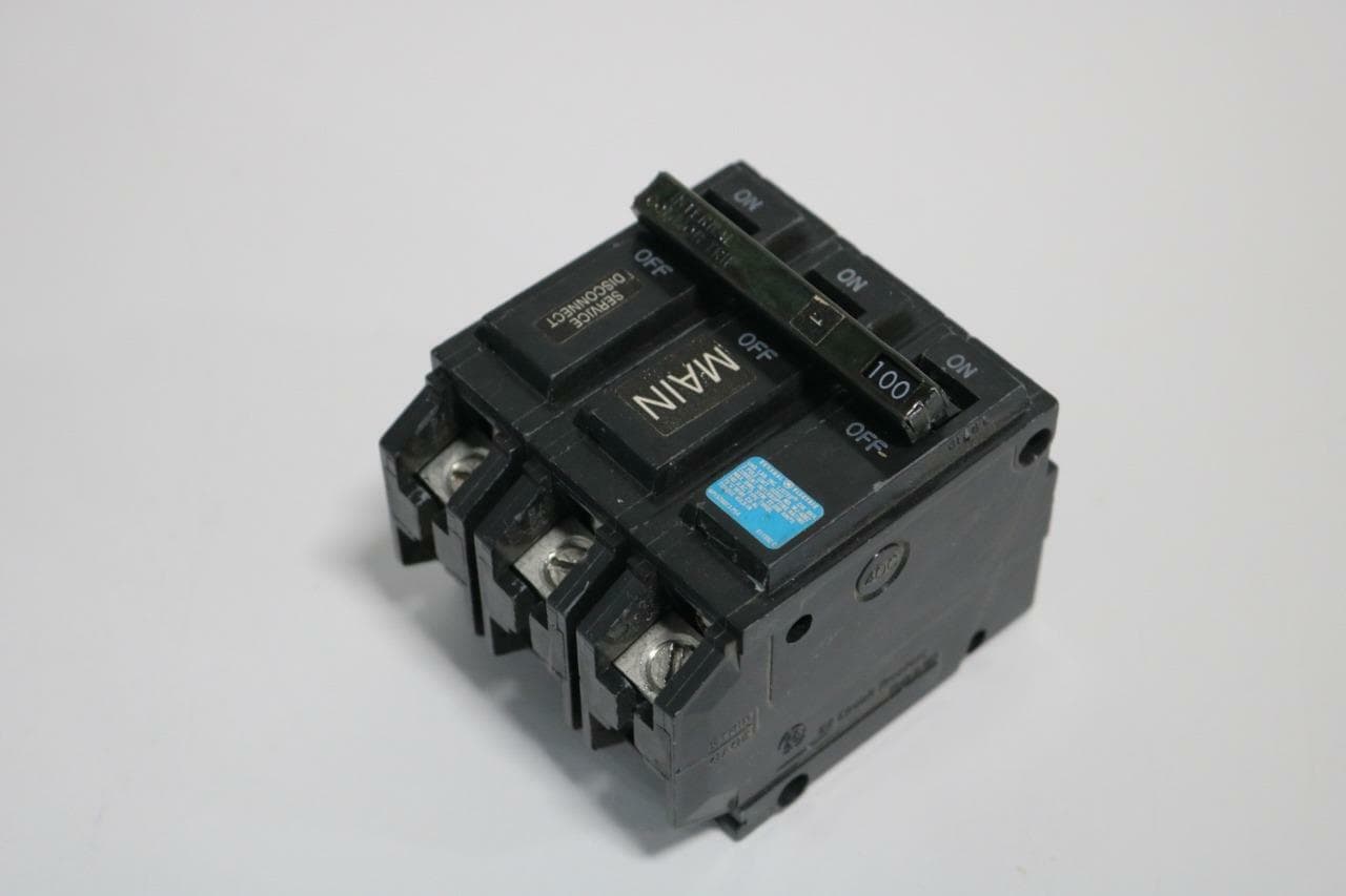 General Electric Type THHQL 100 Amp, 3 Pole , Plug in Breaker