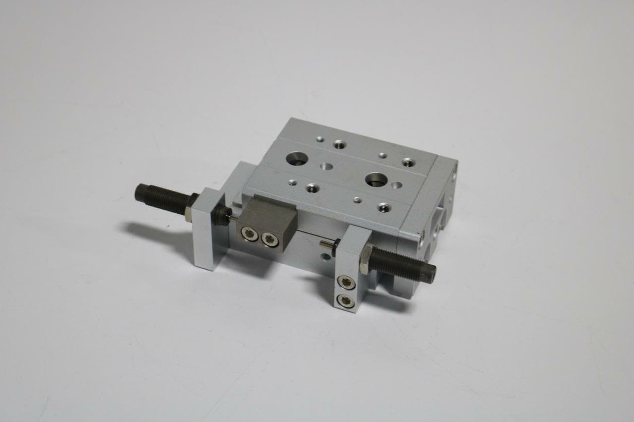 SMC MXS16-30, RB1006 Guided Cylinder Air Slide Table w/2 Shock Absorbers