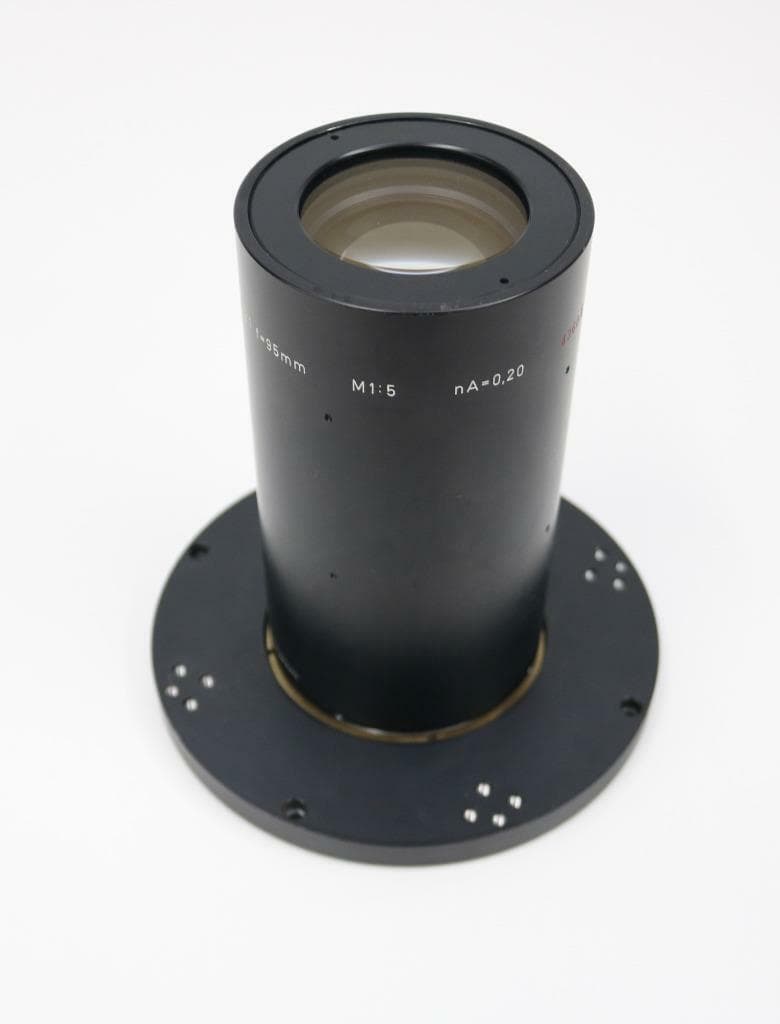Carl Zeiss S-Planar Lens 1:2.1 f=95mm, M1:5, nA=0.20 4360 Angstroms