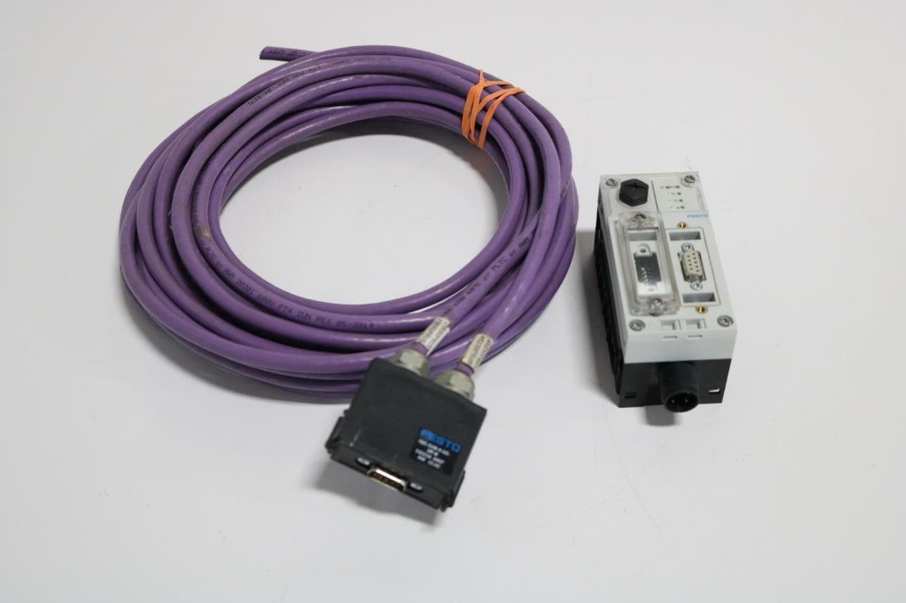 Festo CPXFB13 Bus Node with CPX-GE-EV-S Interlink Block and 532216 Cable Plug