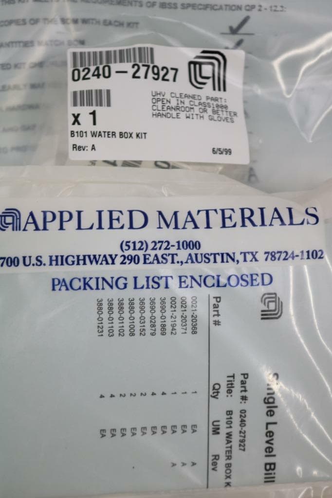 AMAT Applied Materials 0240-27927 B101 Water Box Kit
