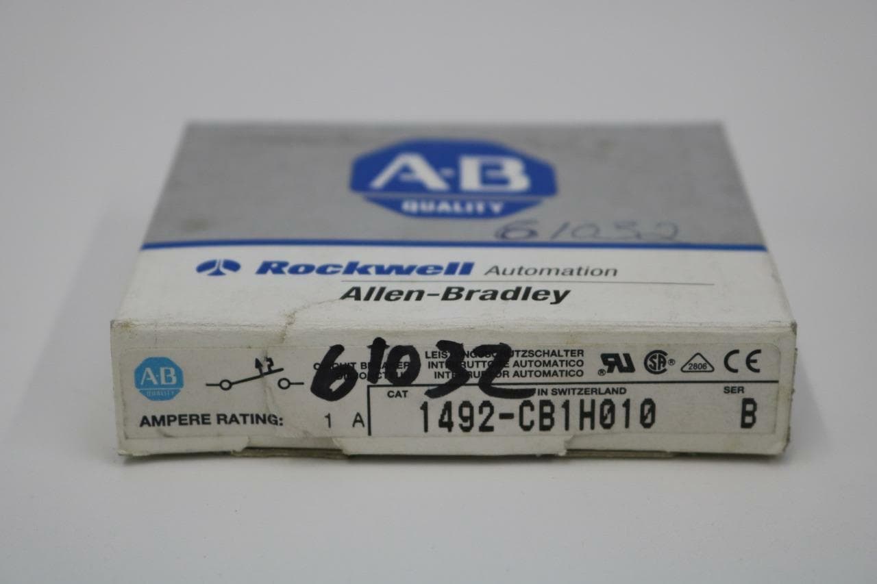 Allen-Bradley 1492-CB1H010 DIN Rail Mount Circuit Breaker, Ser B, 1A