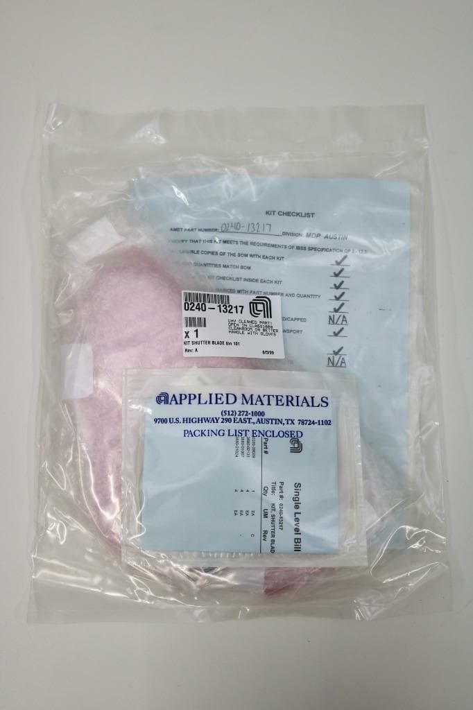 AMAT Applied Materials 0240-13217 Kit Shutter Blade 6" 101