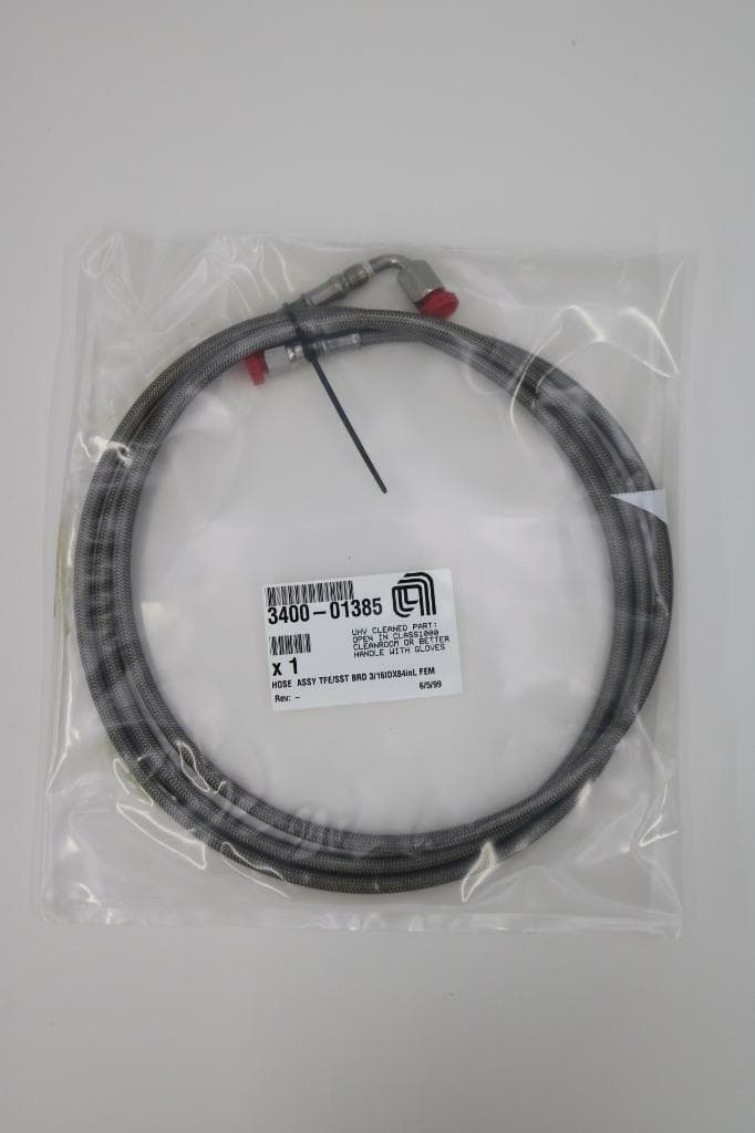 AMAT Applied Materials 3400-01385 Hose Assy TFE/SST BRD 3/16ID X 84in L FEM