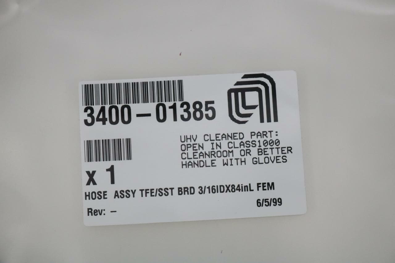 AMAT Applied Materials 3400-01385 Hose Assy TFE/SST BRD 3/16ID X 84in L FEM