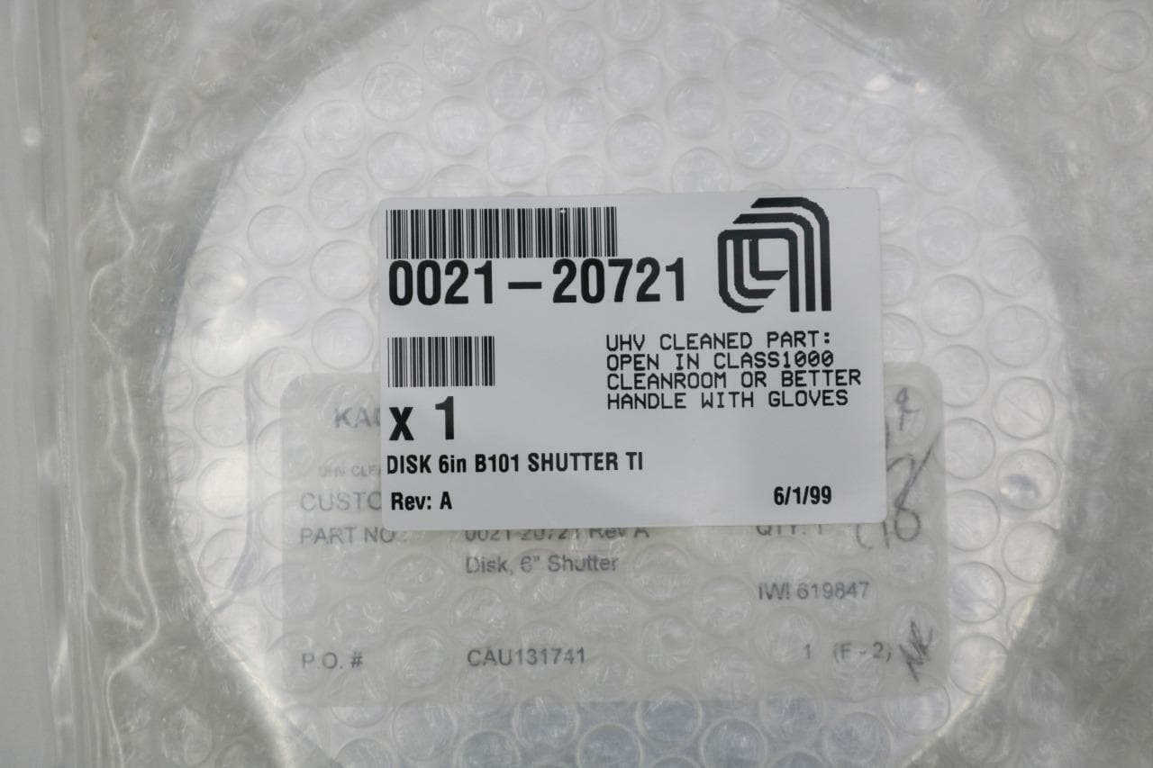 AMAT Applied Materials 0021-20721 Disk 6in B101 Shutter TI