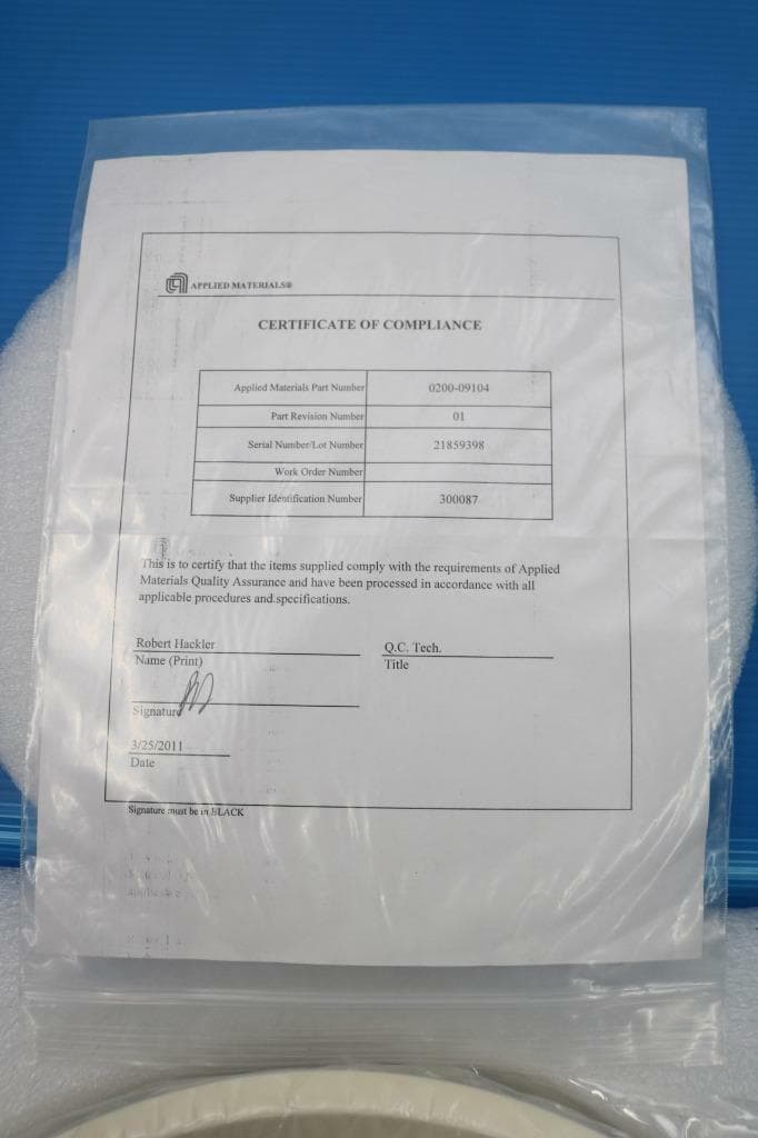 AMAT Applied Materials 0200-09104 Rev 01 Liner Ceramic APF Bottom/Middle Left