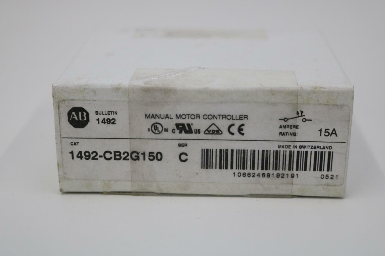 Allen-Bradley 1492-CB2G150 DIN Rail Mount Circuit Breaker, Ser C, 15A