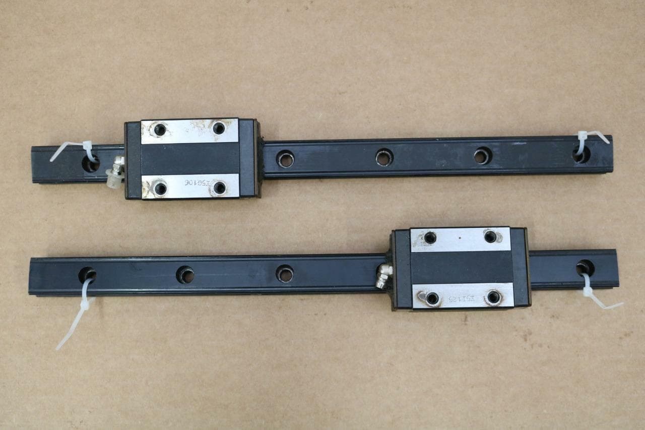 THK HSR 20W Lot of 2 Linear Bearings w/14" Guide Rails