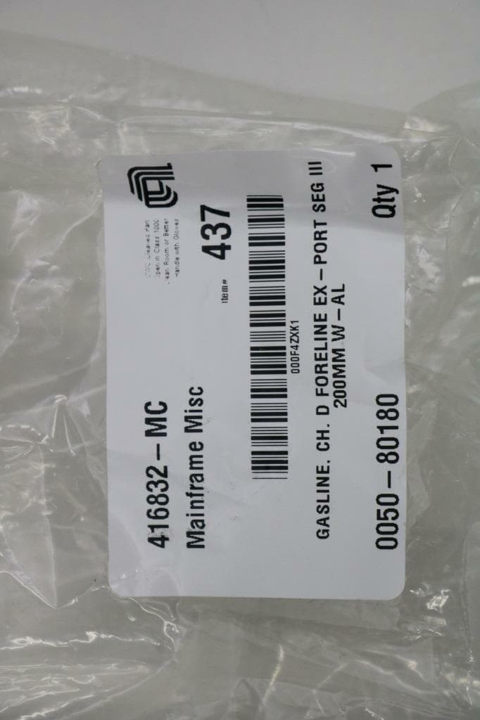 AMAT Applied Materials 0050-80180 Gas Line CH. D Foreline Ex Port Seg III 200MM