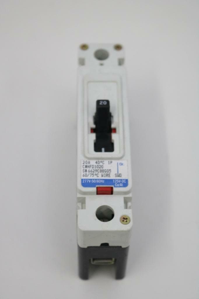 Cutler-Hammer HFD1020 20 Amps, 277 VAC 125 VDC, 1 Pole Circuit Breaker