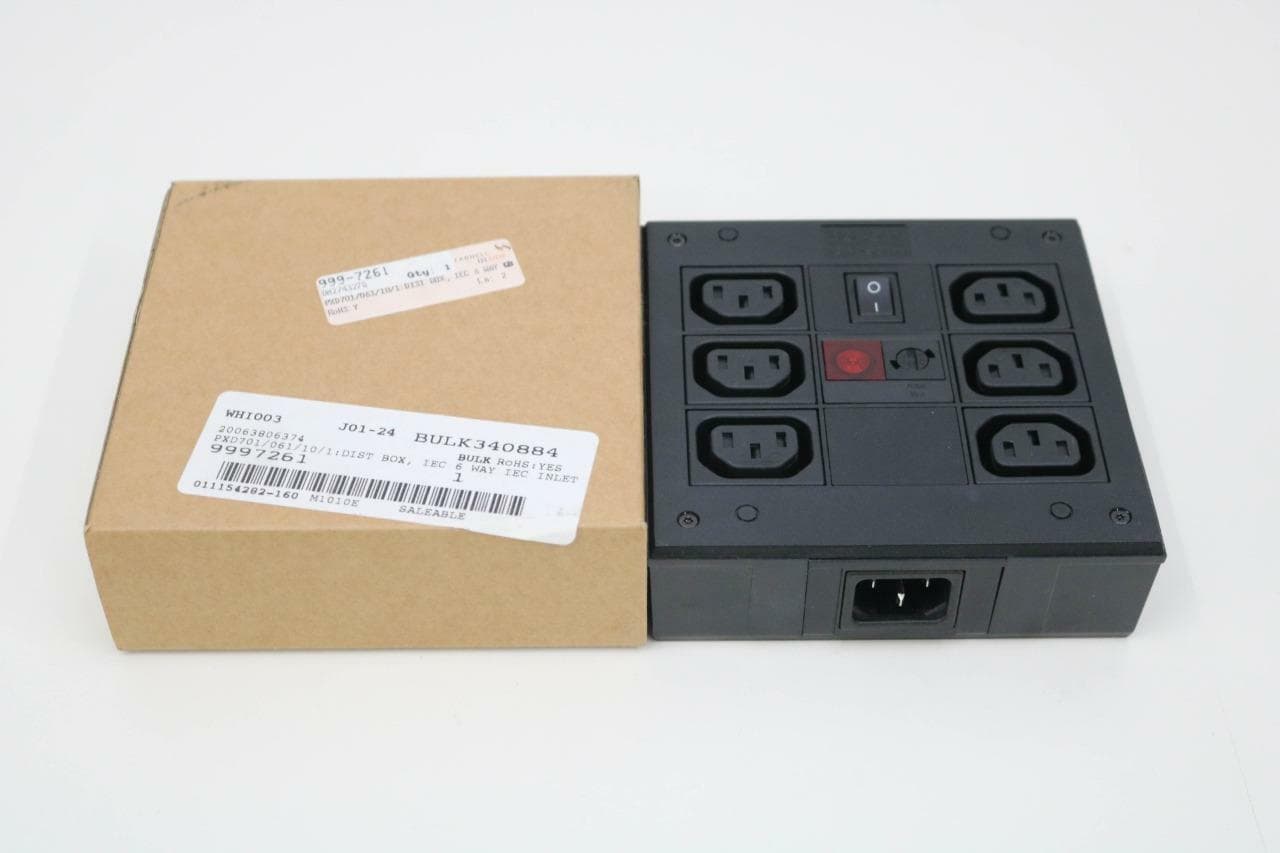 Bulgin PXD701/0061/10/1 6 way IEC Inlet, Power Distribution Box