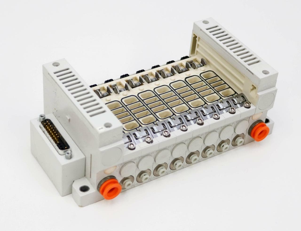 SMC EXH Pneumatic Valve Bank Manifold 8 Port
