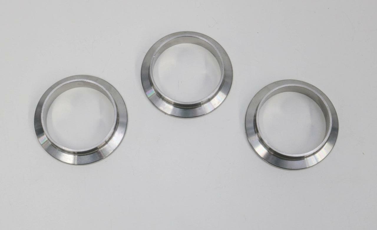 Unbranded 3-A 2" Lot of 3 Sanitary Fitting Tri Clamp Ferrules