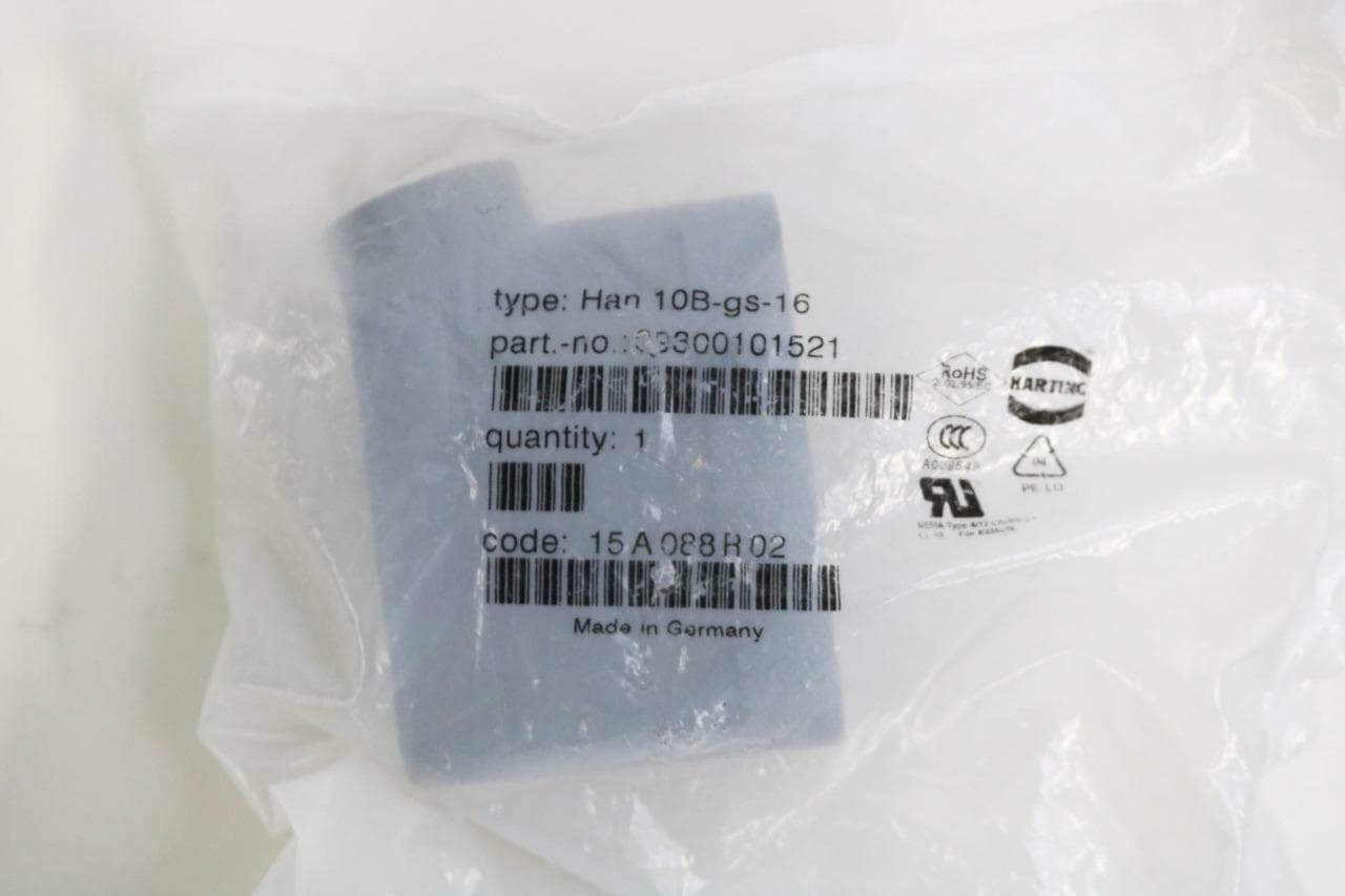Harting 09300101521 Lot of 3 Side Entry Hood Type: HAN 10B-gs-16