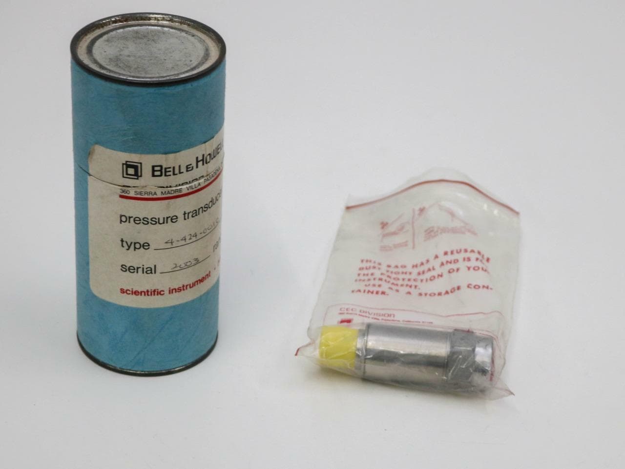 Bell & Howell,l CEC Division 4-424-0010 Pressure Transducer 0-25 PSIA