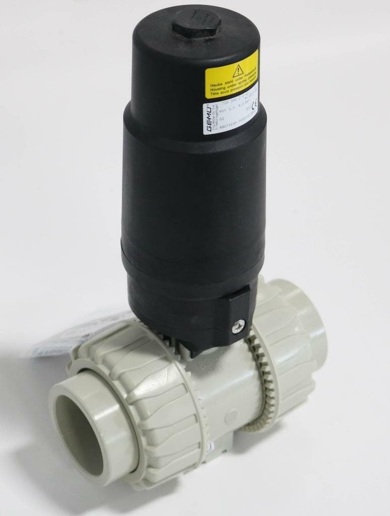 GEMU 710 50D 2 5 41 50 DN, PP-H, NC, Socket, Air Actuated Ball Valve