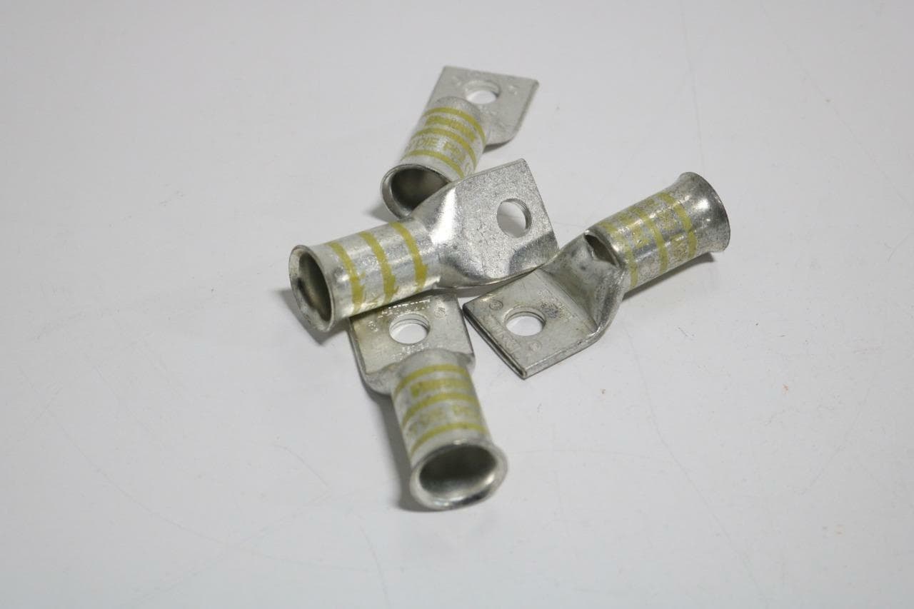 Panduit LCAF-38-X Lot of 4 4/0 Copper Lugs, 3/8" Stud