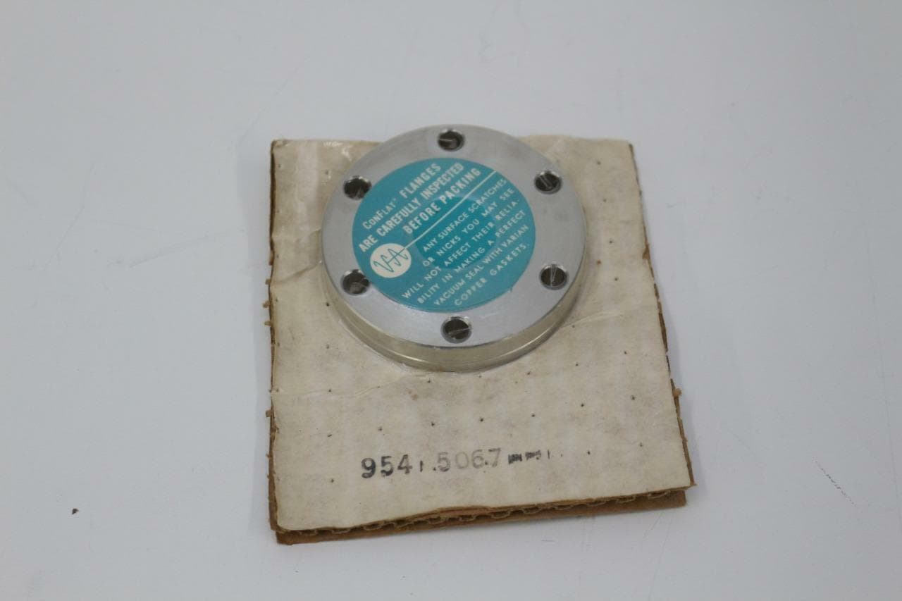 Varian 954-5067 2.75" CF x 1" Tube Thru Hole Flange