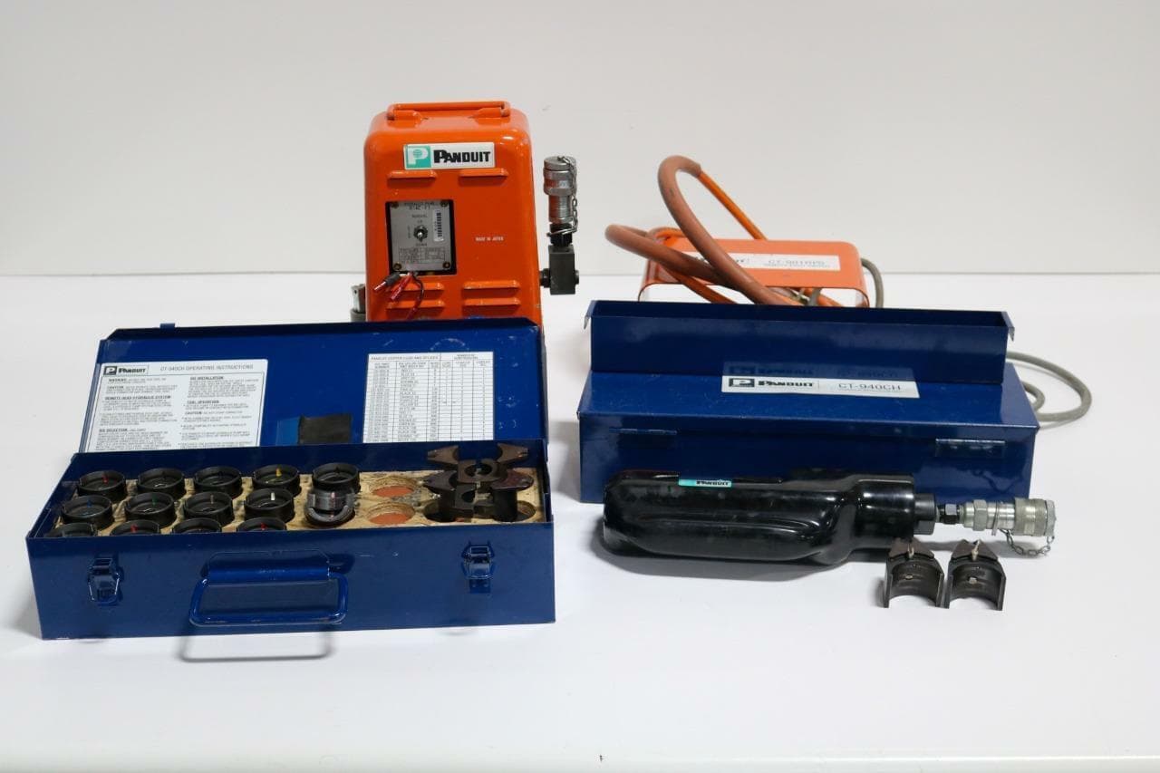 Panduit CT-900 Series Hydraulic Crimp Tool with Multiple Die Sets