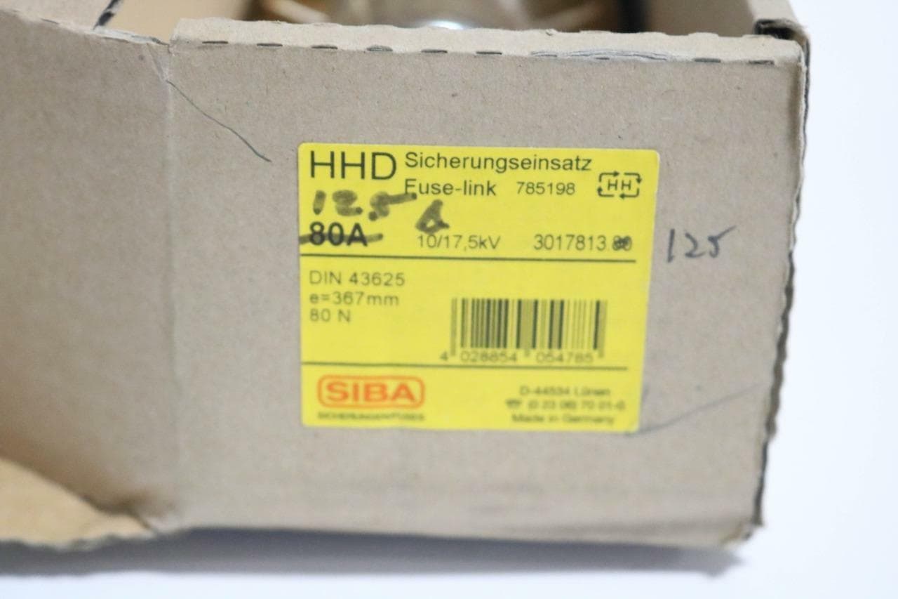 Siba 3017813.125 SIBA HV Striker Fuse 125A, 10/17.5kV