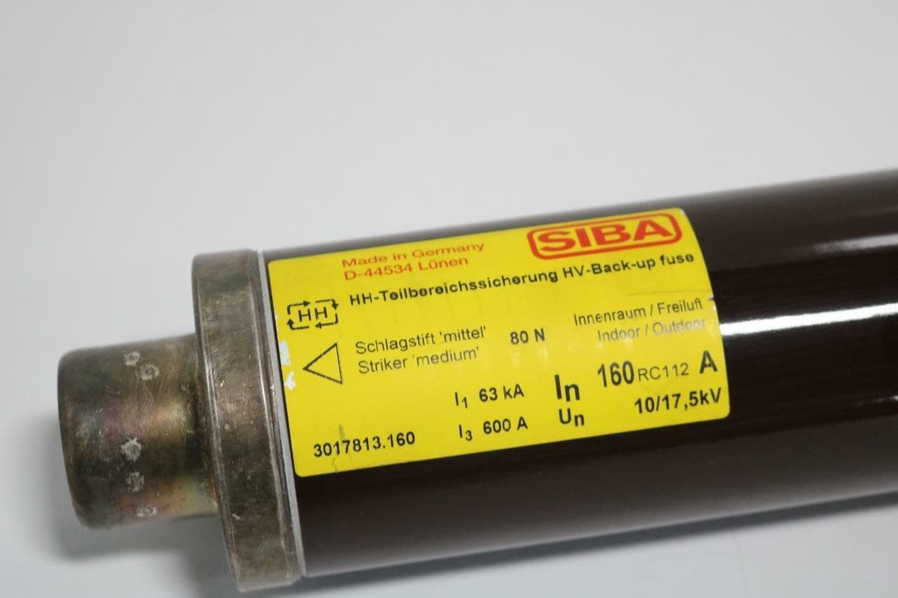 Siba 3017813.160 SIBA HV Striker Fuse 160A, 10/17.5kV