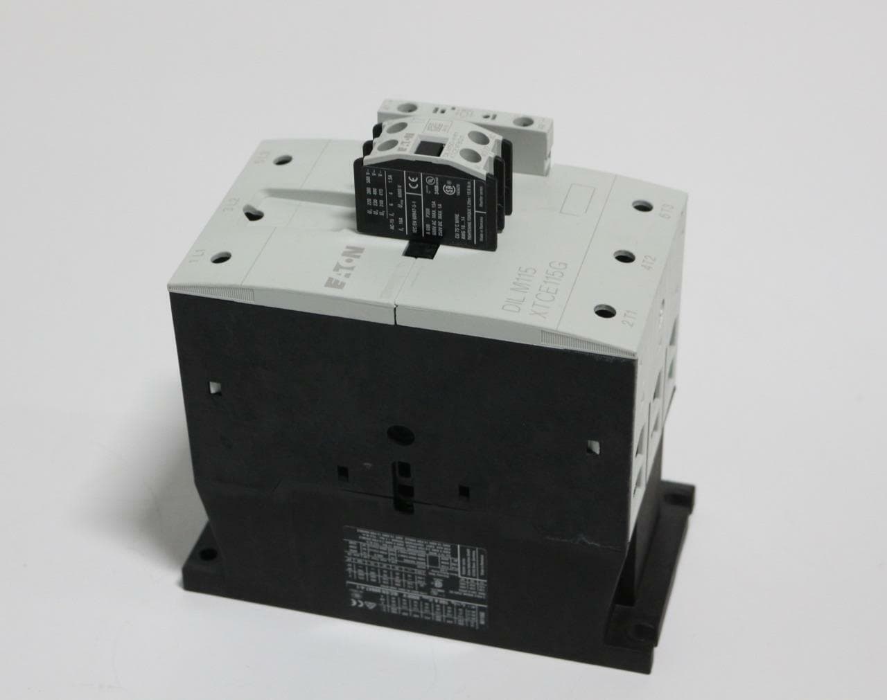 Eaton DIL M115 XTCE 115G Contactor, w/ DL M150-XH11 Aux Block, 24VDC Coil