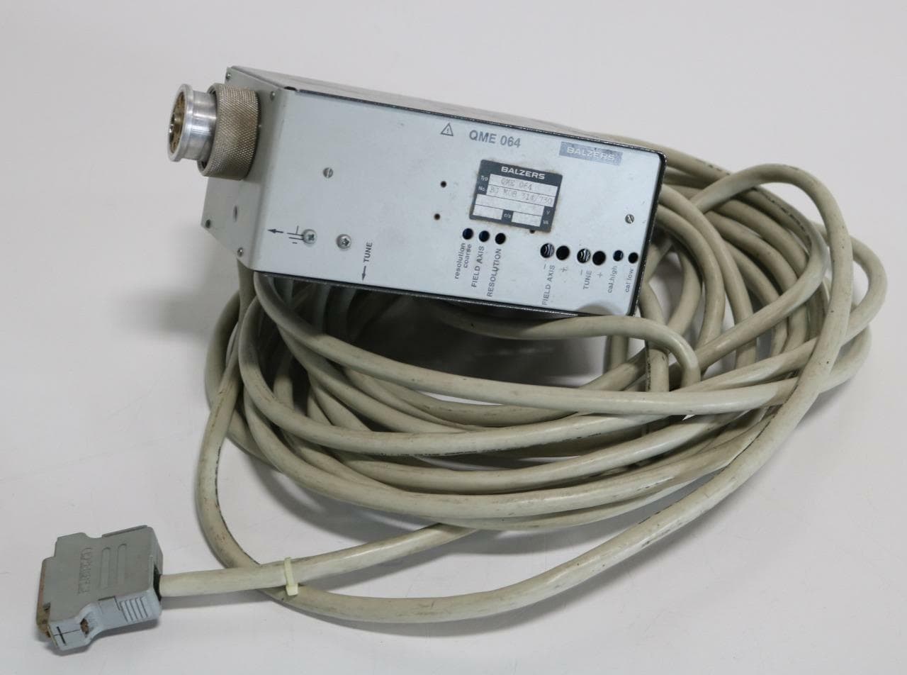Balzers QME064, QMA064 Quadrpole Analyzer Sensor w/Gauge Controller