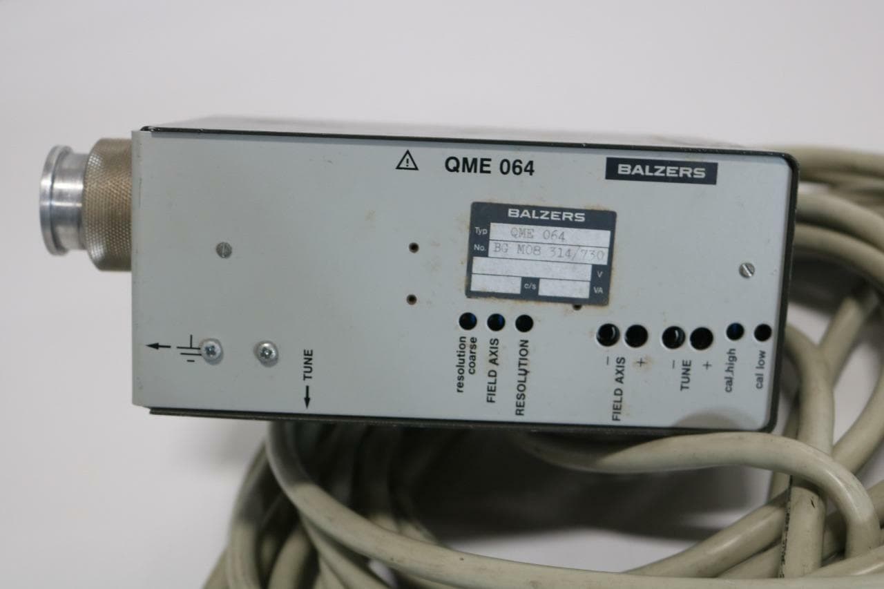 Balzers QME064, QMA064 Quadrpole Analyzer Sensor w/Gauge Controller