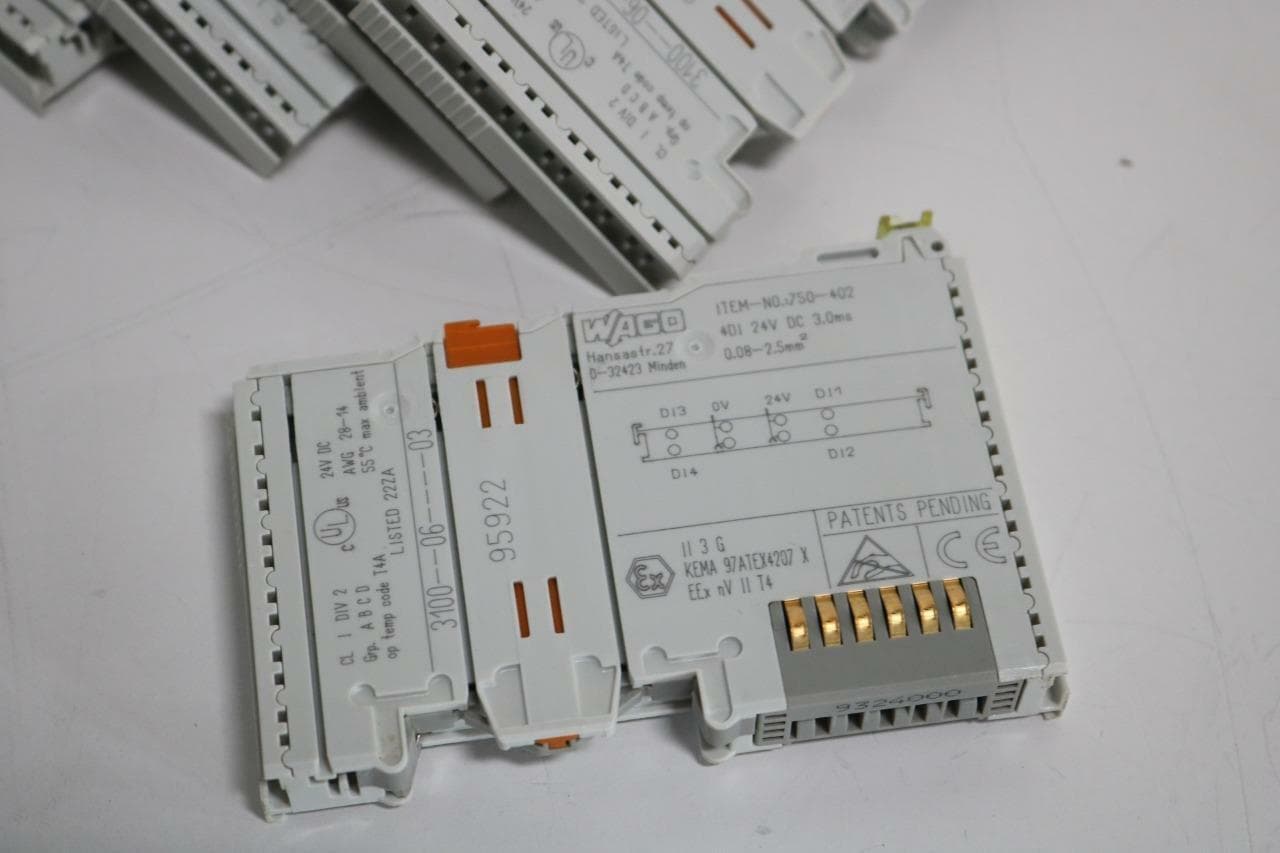 WAGO 750402 Lot of 5 Wago 750-402 4 Channel Input Modules