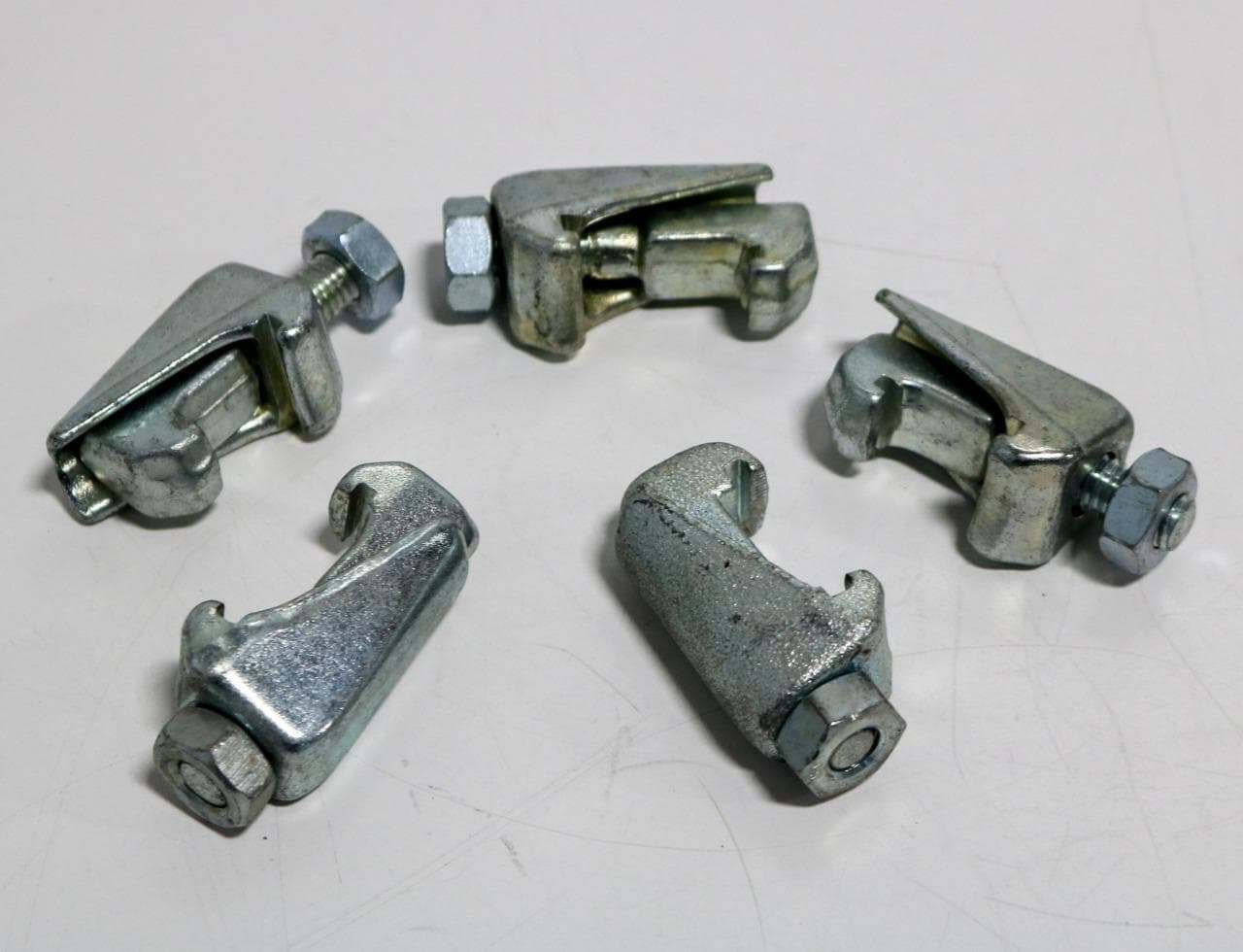 Unbranded ISO-K250 Double Claw Clamps, Forged Zinc Plated Steel