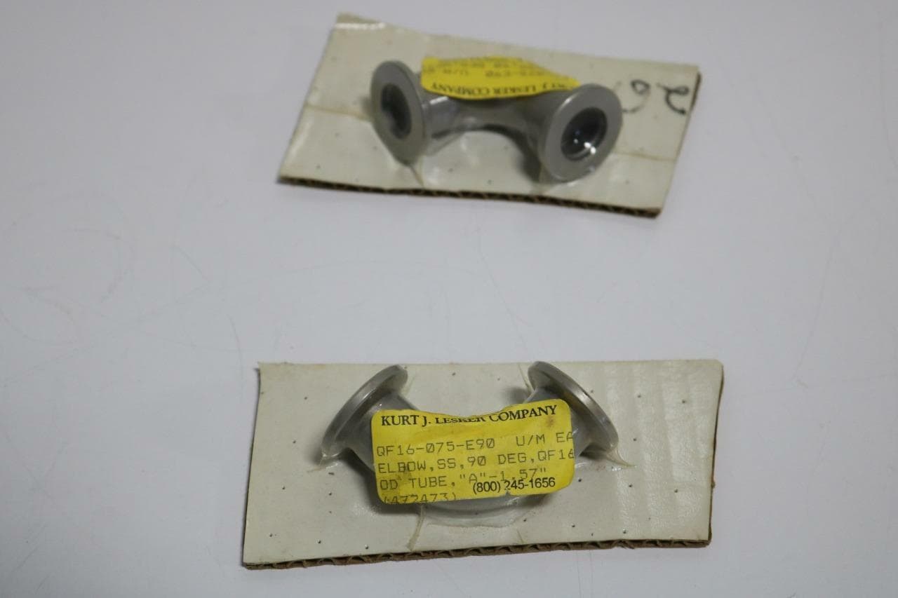 Kurt J Lesker QF16-075-E90 Lot of 2 KF16 90 Degree Elbows