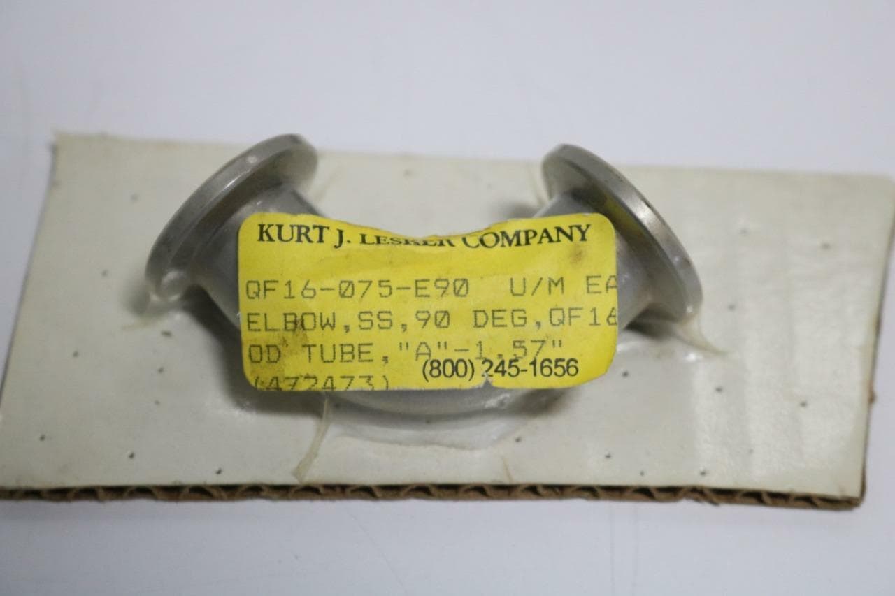 Kurt J Lesker QF16-075-E90 Lot of 2 KF16 90 Degree Elbows