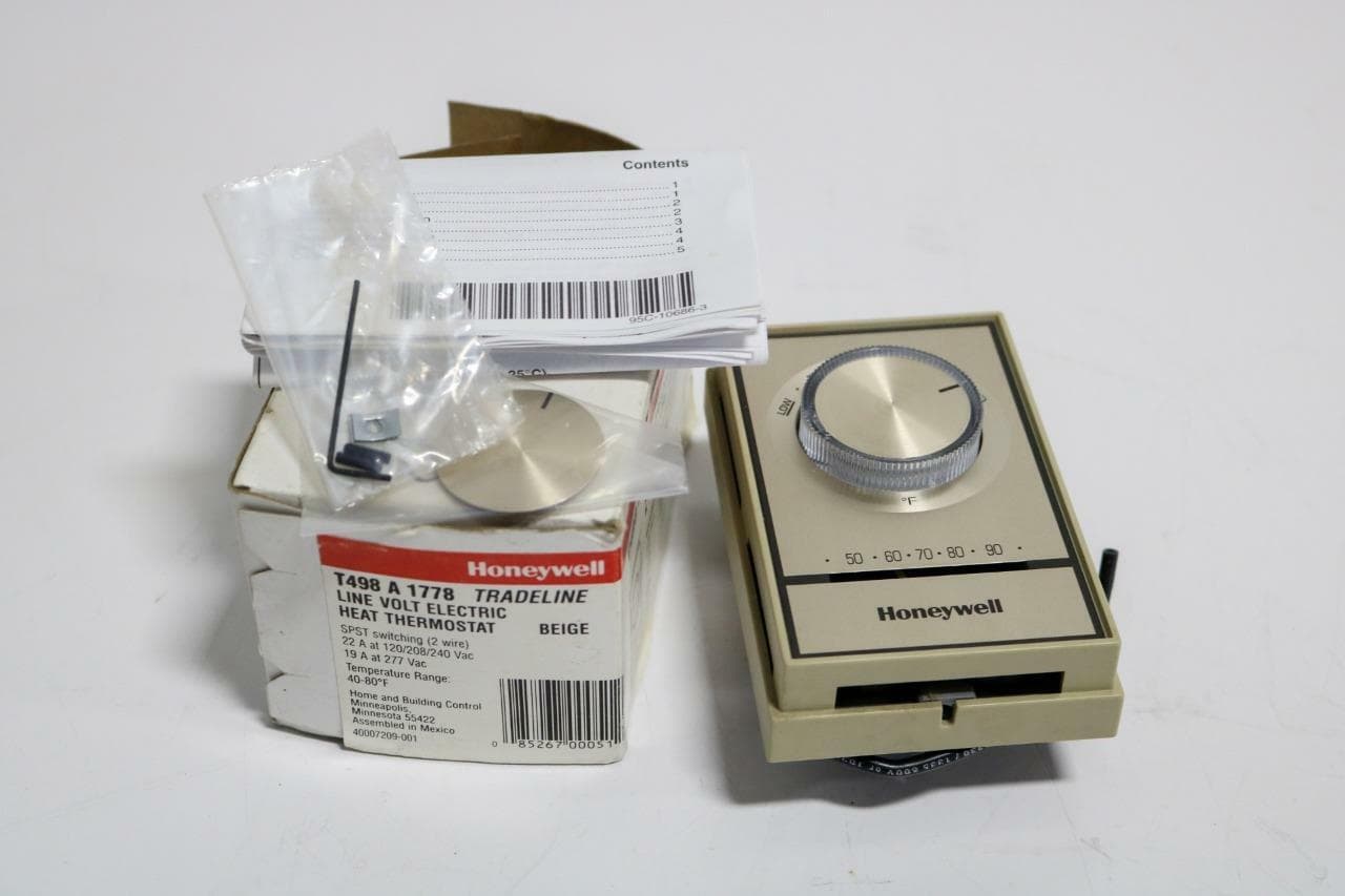 Honeywell T498 A 1778 Line Volt Electric Heat Thermostat