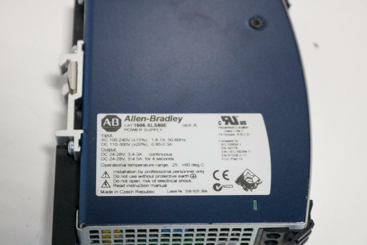 Allen-Bradley 1606-XLS80E DIN Rail Power Supply, Ser A, 24-28VDC, 3.4-3A
