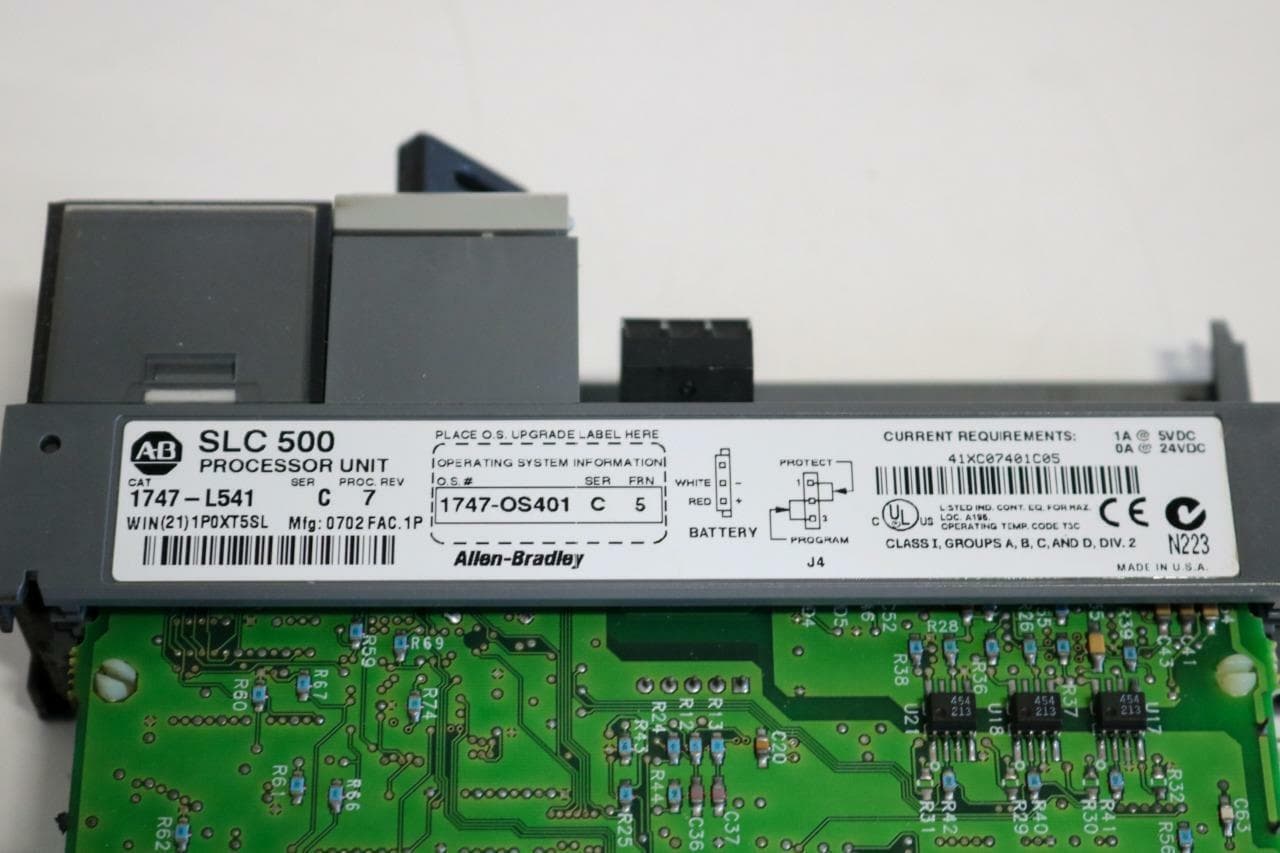 Allen-Bradley 1747-L541 SER C REV 7 OC401 SER C FRN 5 SLC500 Processor Unit