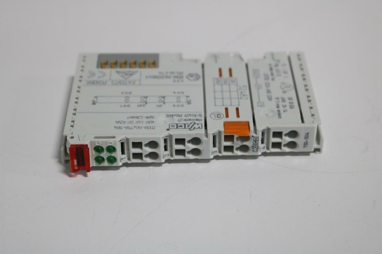 Wago 750-504 Digital Output Module, 4 Channel, 24VDC, 0.5A
