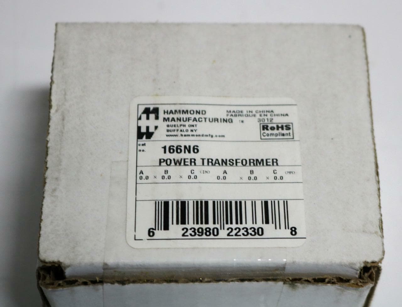 Hammond Manufacturing 166N6 Power Transformer, Factory Sealed