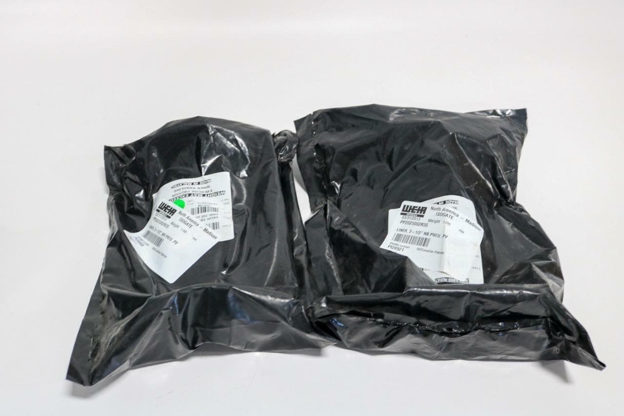 Weir Minerals Isogate PP20250022R35 Pair,2-1/2" NB Pneu Pinch Valve Liner Halves