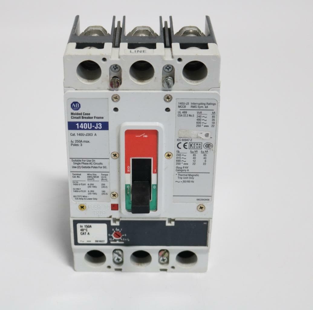 Allen-Bradley 140U-J3D3-D15 Circuit Breaker, 3P, 150A, 140U-J3X3-D15