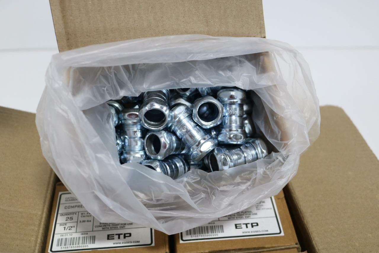 ETP 6050S 1/2" Compression Type E.M.T. Couplings Lot of 250