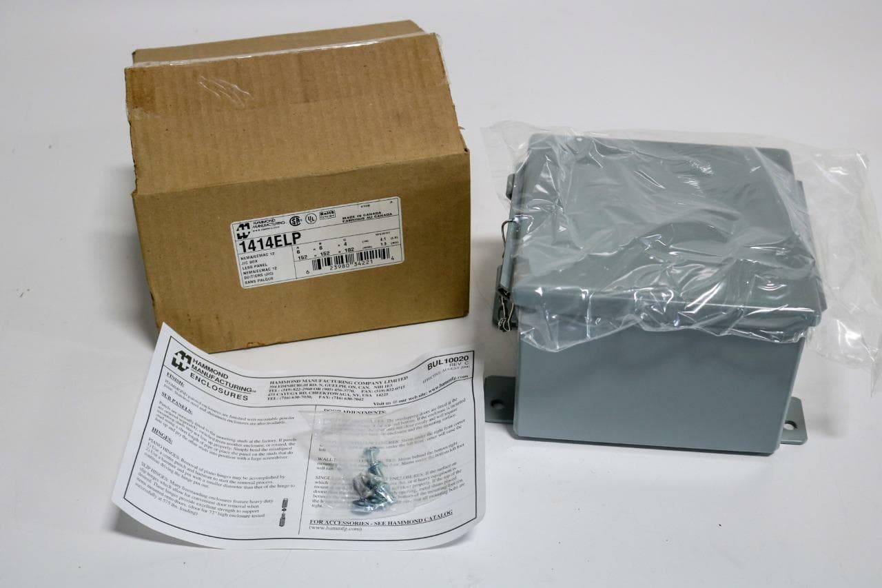 Hammond Manufacturing 1414ELP NEMA EEMAC 12 JIC Box Less Panel