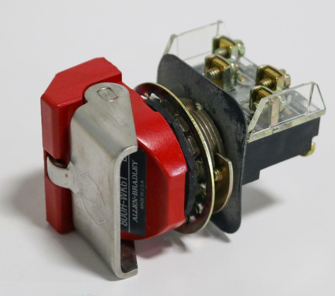 Allen-Bradley 800H-WK61A Flip Lever Red "Stop" Push Button, Ser C