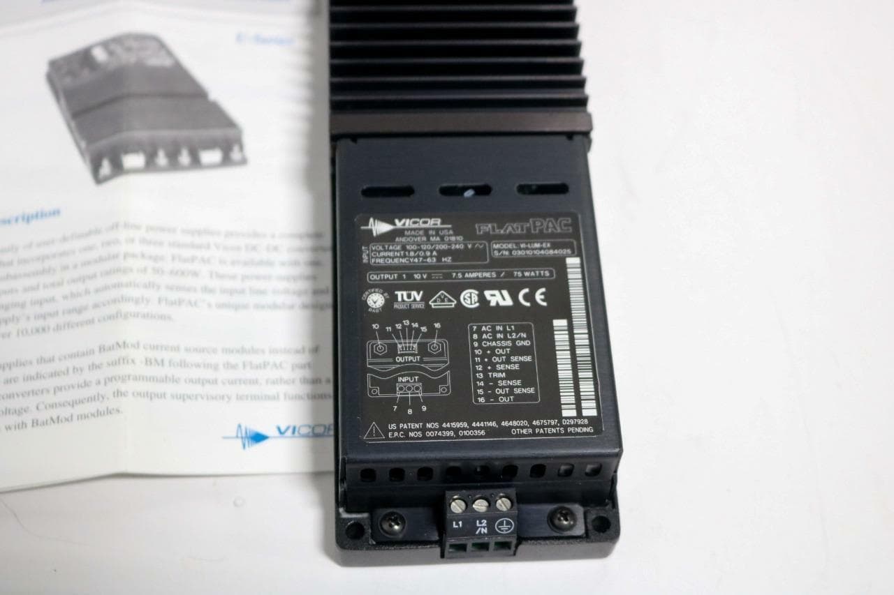 Vicor FlatPac VI-LUM-EX 10VDC Switching Power Supply