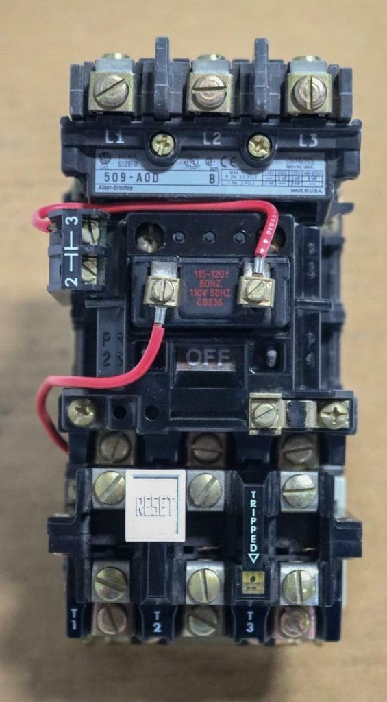 Allen-Bradley 509-AOD Size 0 Full Voltage Starter, Ser B w/595-A Aux