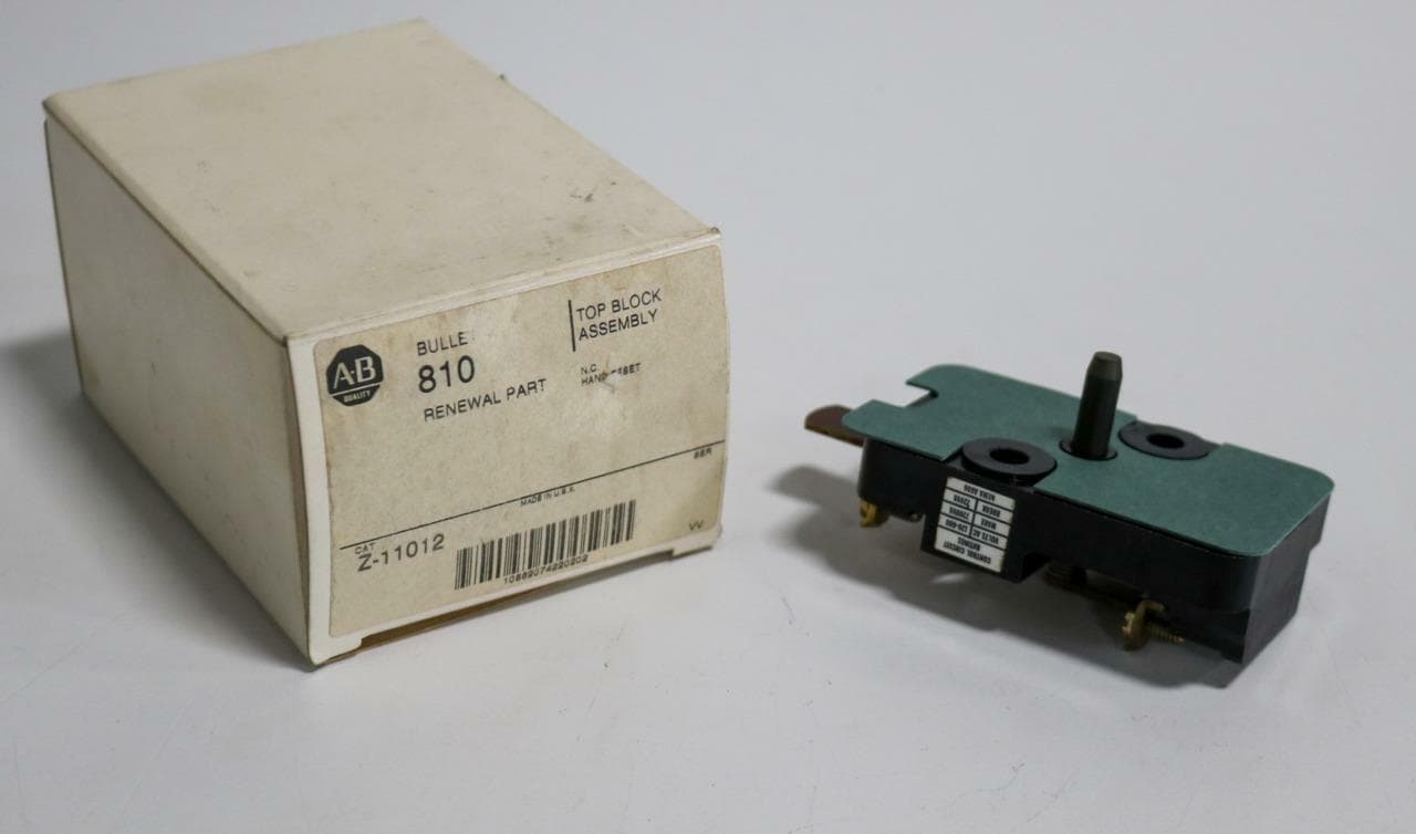 Allen-Bradley Z-11012 Top Block Assembly, N.C. Hand Reset