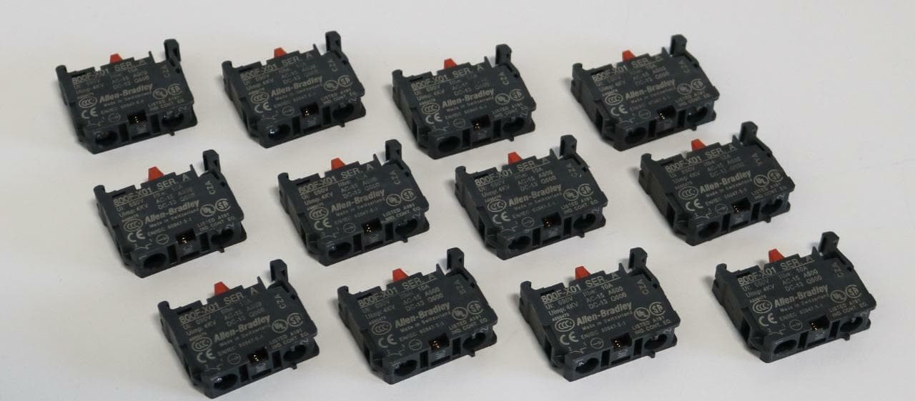 Allen-Bradley 800F-X01 Push Button Contact Block, SER A (Lot of 12)