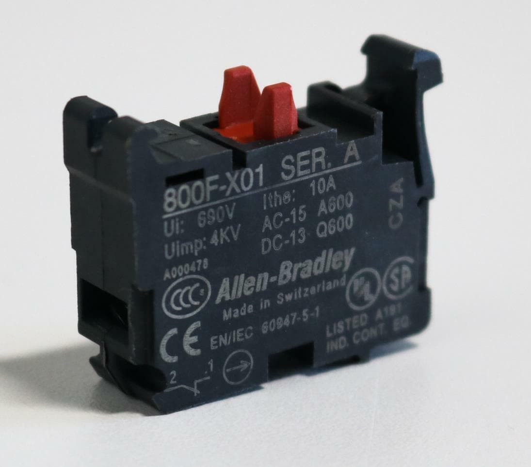 Allen-Bradley 800F-X01 Push Button Contact Block, SER A (Lot of 12)