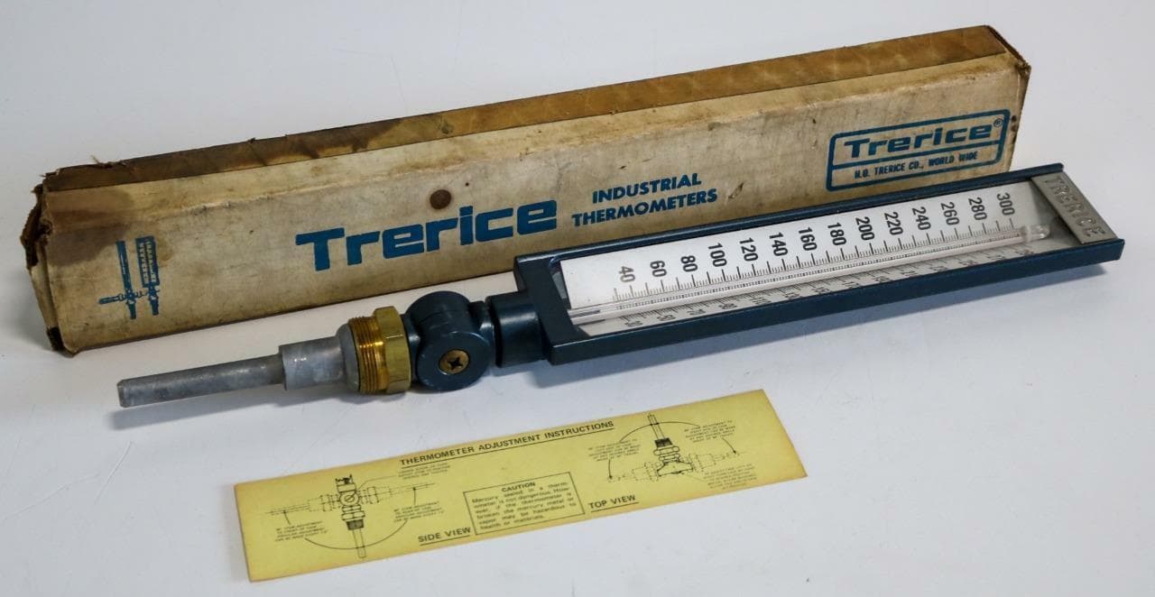 Terice BX91403 1/2 (300 Deg) BX91403 1/2 Industrial Thermometer 30 to 300 Deg F