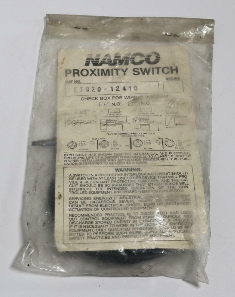 Namco Et920-12410 N.O. Proximity Switch